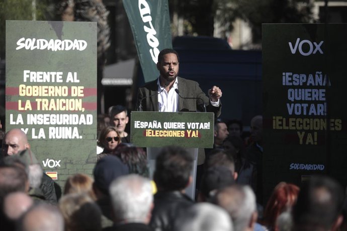 Garriga durant el seu discurs