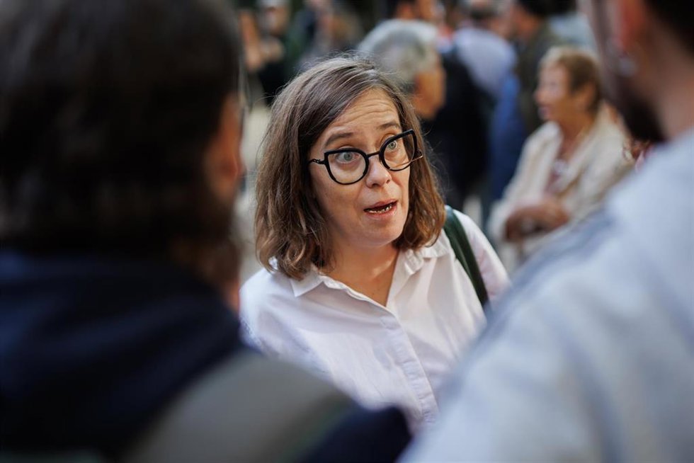 Archivo - La diputada de la CUP, Eullia Reguant, a su llegada a un juicio en el Tribunal Supremo, a 28 de septiembre de 2022, en Madrid.