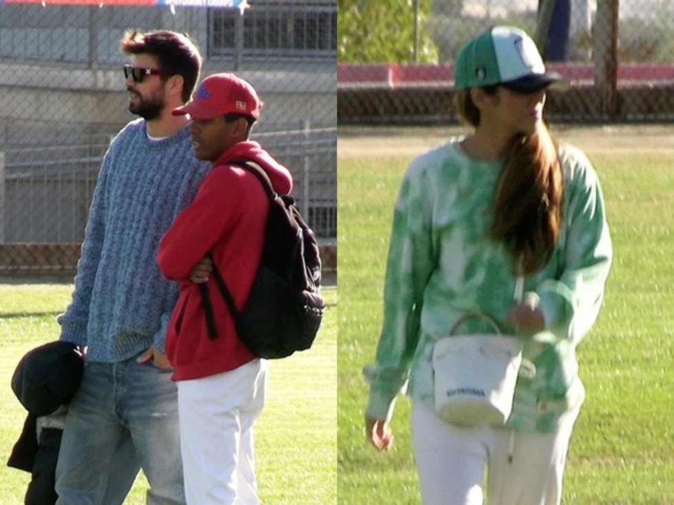 PIQUÉ Y SHAKIRA EN EL PARTIDO DE BÉISBOL DE SU HIJO MILAN