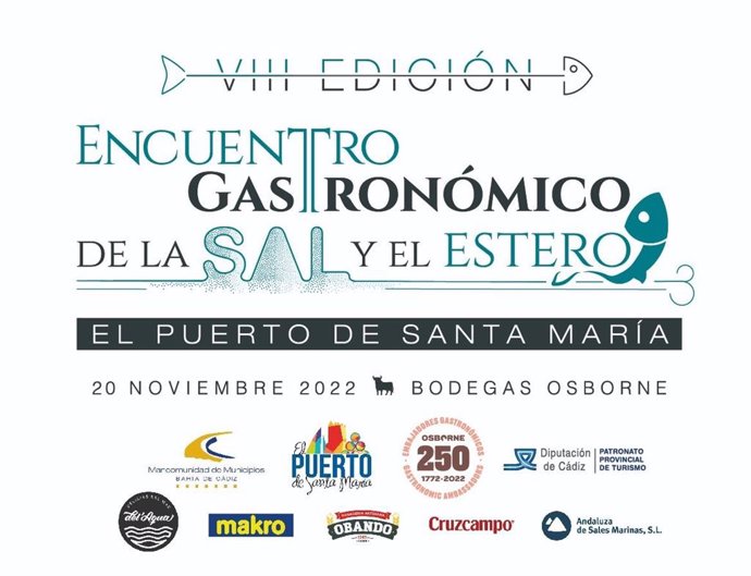 Cartel del Encuentros Gastronómicos de la Sal y el Estero en El Puerto de Santa María