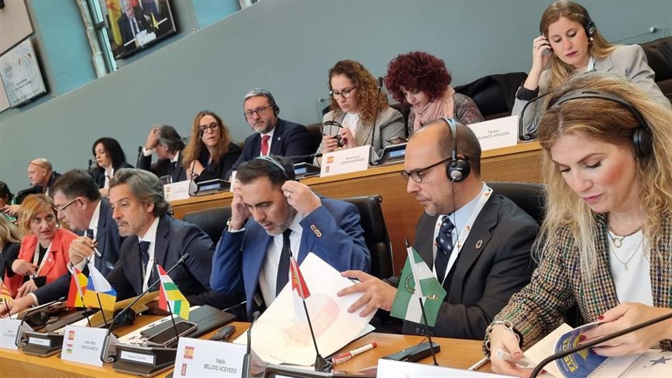 El presidente de las Cortes de Castilla-La Mancha, Pablo Bellido, ha participado en el Encuentro Anual de la Conferencia de Asambleas Legislativas Regionales de Europa (CALRE)
