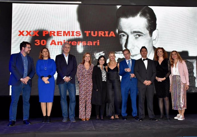 Carolina Darias junto a Yolanda Díaz en la entrega de los Premios Turia (Valencia).