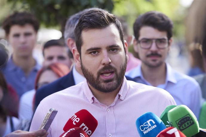 El presidente de la juventudes socialistas, Alejandro Moyano, en una imagen de archivo