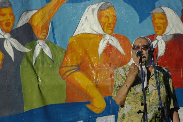 La presidenta de Madres de Plaza de Mayo, Hebe de Bonafini