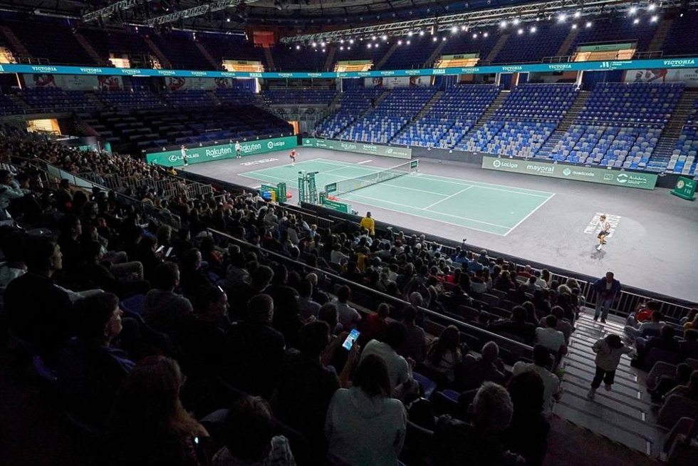 Imagen de la jornada de puertas abiertas en el Martín Carpena en el marco de Davis Cup by Rakuten Final 8