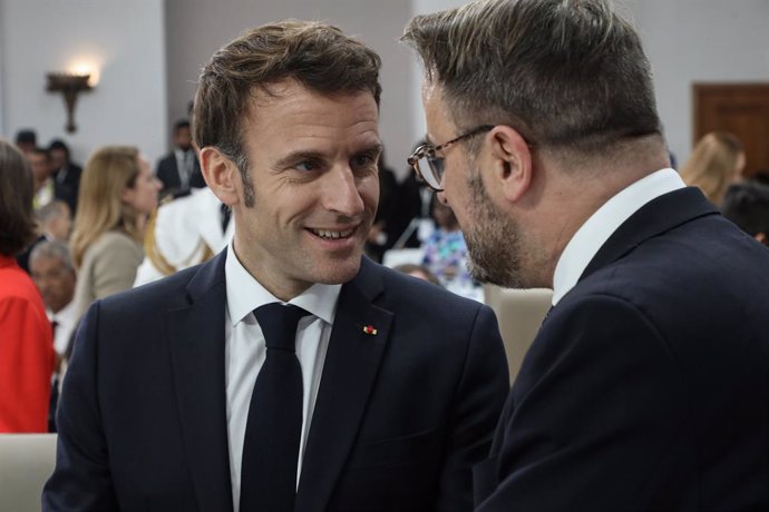 El presidente de Francia Emmanuel Macron en la 18 Cumbre Francófona, Túnez.