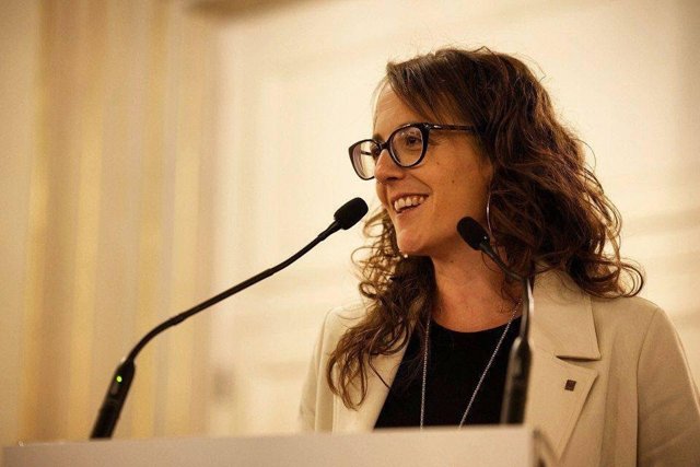La consellera de Igualdad y Feminismos de la Generalitat, Tània Verge, en un acto en el Palau Pedralbes