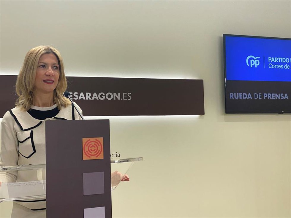 La portavoz del PP en las Cortes de Aragón, Mar Vaquero.
