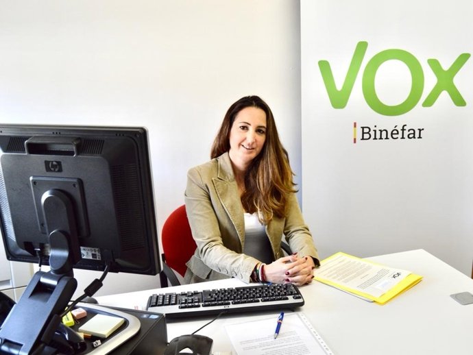 La concejal de VOX Binéfar, Beatriz Oliván.