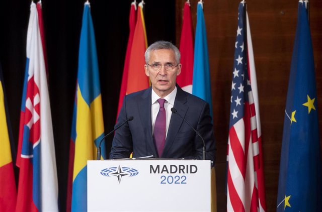 El secretario general de la Organización del Tratado del Atlántico Norte (OTAN), Jens Stoltenberg, interviene durante la sesión plenaria de la tercera jornada de la 68º sesión anual de la Asamblea Parlamentaria