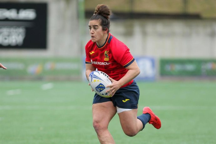 Archivo - Patricia Garcia of Spain in action during European Women's Cup Final, rugby match played between Spain and Russia on February 26, 2022, in Alcobendas, Madrid, Spain.