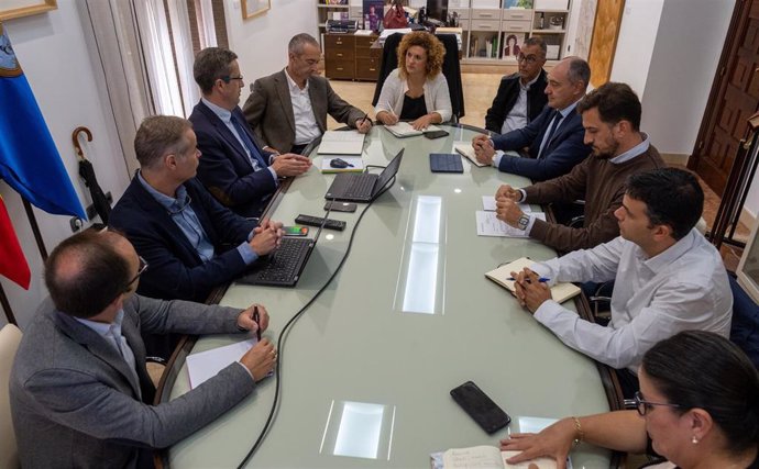 Imagen de la reunión entre la Diputación y Endesa.