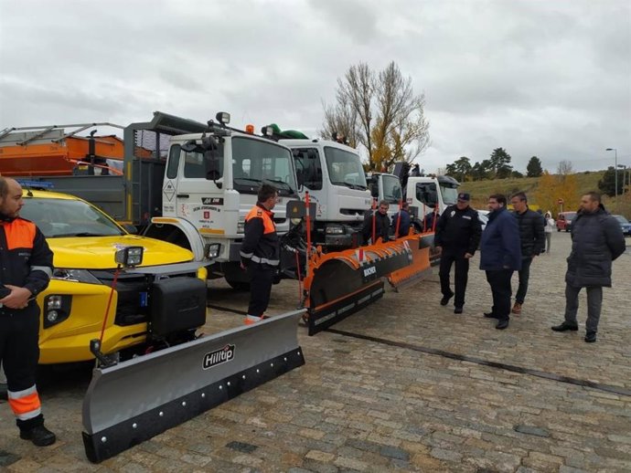 El alcalde de Ávila, Jesús Manuel Sánchez Cabrera, presenta el Plan Municipal de Nevadas.