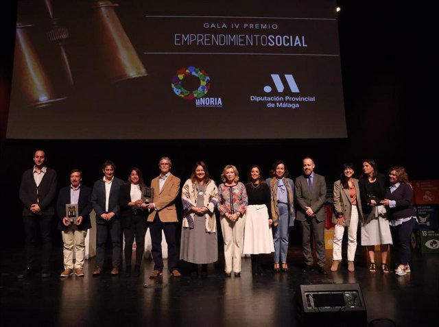 La Noria de la Diputación de Málaga entrega los premios de Emprendimiento Social a Hagamos Hogar, Rural Shoppers y Kartonplan.