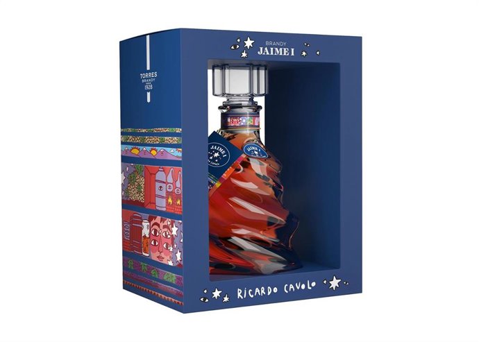 Torres Brandy presenta una edición limitada de Jaime I con la obra de Ricardo Cavolo