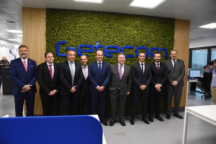 El consejero de Desarrollo Sostenible, José Luis Escudero, durante la inauguración por parte del presidente de Castilla-La Mancha, Emiliano García-Page, de la nueva sede de Getecom en la capital alcarreña,