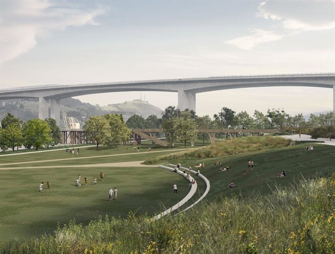 Archivo - Infografía del proyecto de Parque de Ribera del Nervión, en Barakaldo