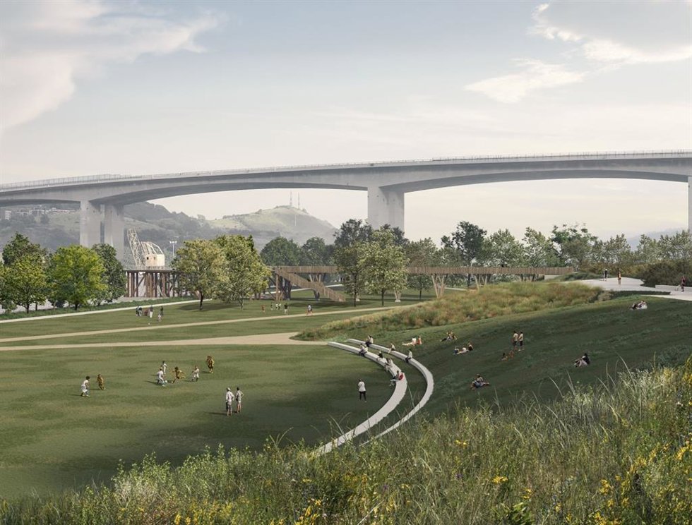 Archivo - Infografía del proyecto de Parque de Ribera del Nervión, en Barakaldo