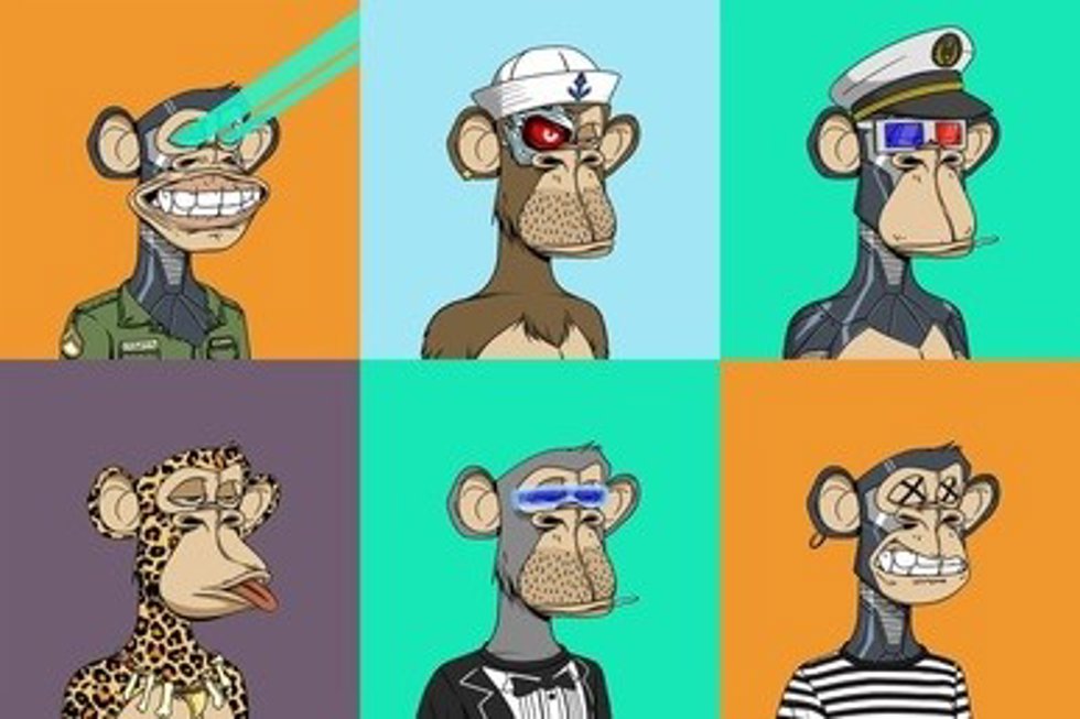 Ejemplos de la colección NFT de Bored Ape Yacht Club