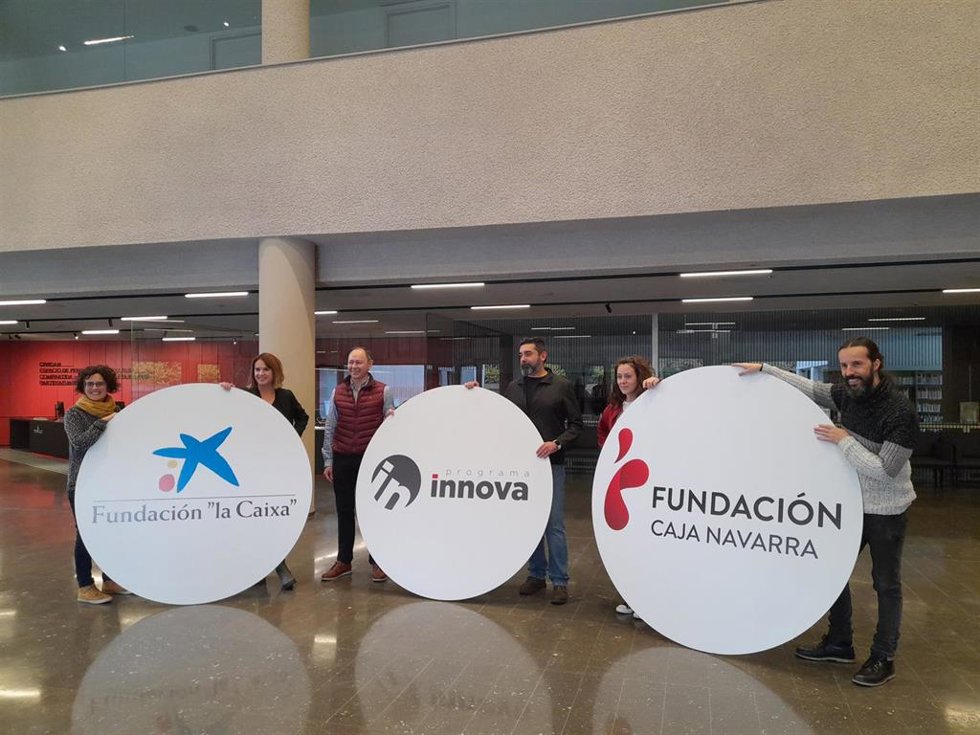 Responsables de los proyectos 'Amanece la noche más larga' y 'Ama-das', candidatas a ser nominadas a los Goya, antes de la rueda de prensa