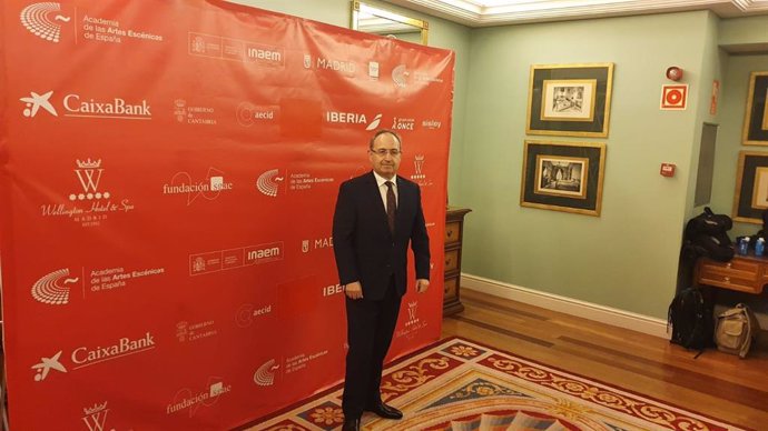 Jesús Cimarro, en la entrega de la Medalla de Oro de las Artes Escénicas.