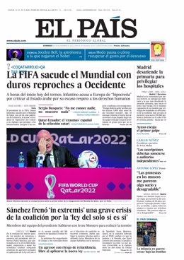 Portada de El País.