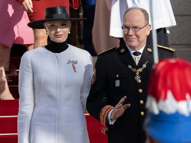 La Princesa Charlene y el Príncipe Alberto en la celebración del Día Nacional de Mónaco el pasado sábado