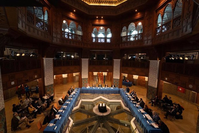 Foto panorámica del enclave del evento, a 22 de noviembre de 2022 en Sevilla, Andalucía, España. El consejero de Presidencia, Interior, Dialogo Social y Simplificación Administrativa Antonio Sanz, inaugura el Encuentro Euromediterráneo titulado "Andaluc