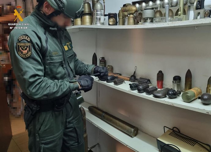 Imatge del material explosiu requisat per la Gurdia Civil