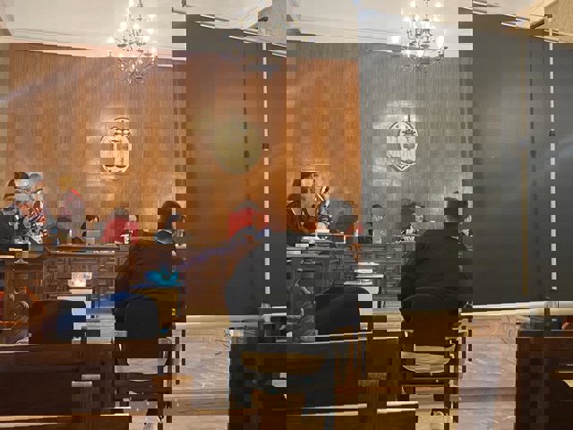 El acusado, durante el juicio en la Sección Primera