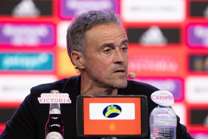 Luis Enrique, head coach of Spain, attends his press conference to anounce the list of players for Catar World Cup at Ciudad del Futbol on november 11, 2022, in Las Rozas, Madrid, Spain.