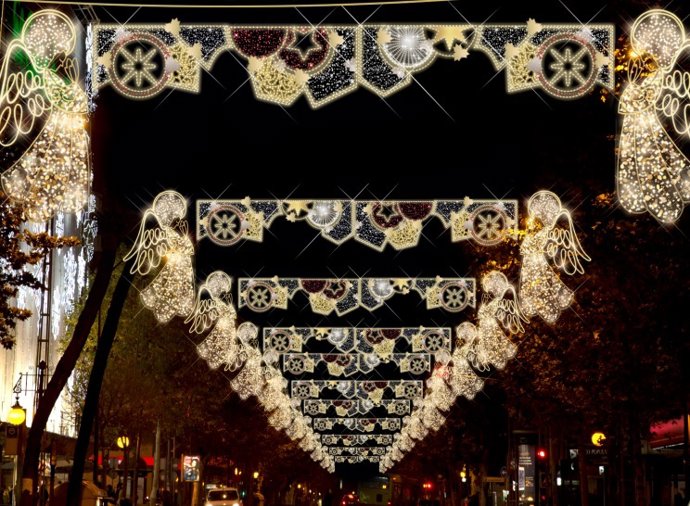 Alumbrado de Navidad en Ronda de los Tejares de Córdoba.