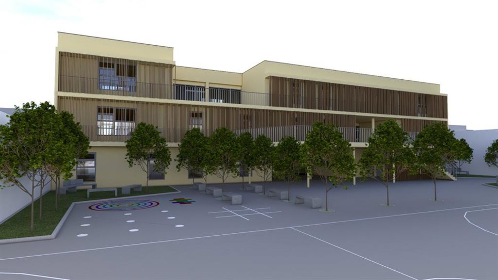 Proyecto de mejora del CEIP Blai Bonet, simulación 3D.