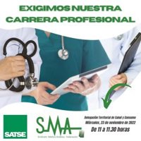 Satse y Sindicato Médico se concentran este miércoles para exigir al SAS cumplir los acuerdos sobre Carrera Profesional