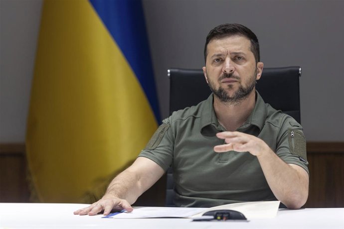 Archivo - El presidente de Ucrania, Volodimir Zelenski