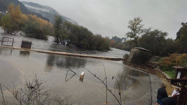 Inundación de las termas de Ourense