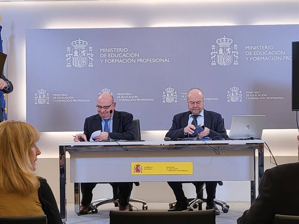 El secretario de Estado de Educación, José Manuel Bar; Y el secretario de Estado de Universidades, José Manuel Pingarrón