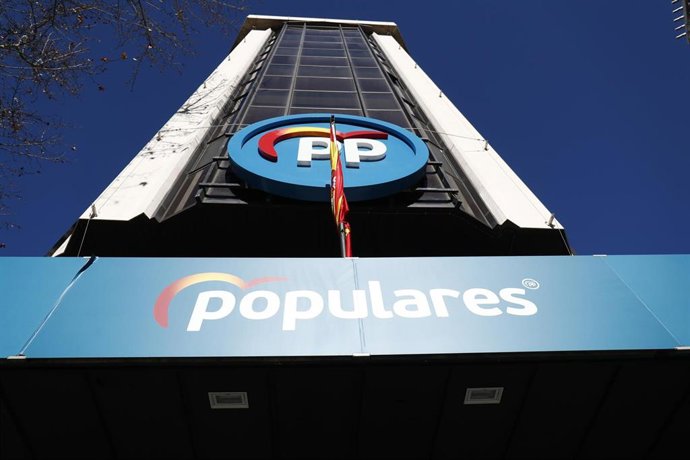 Archivo - Sede del Partido Popular en la calle Génova, a 22 de febrero de 20222, en Madrid (España). G