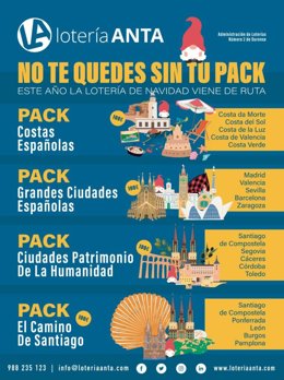 Folleto Packs Lotería de Navidad