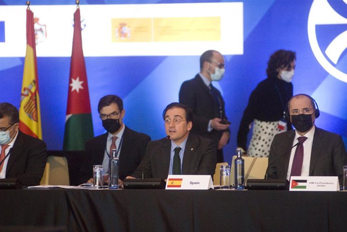 Archivo - El ministro de Asuntos Exteriores, UE y Cooperación, José Manuel Albares, durante el sexto foro ministerial de la Unión por el Mediterráneo (UPM)