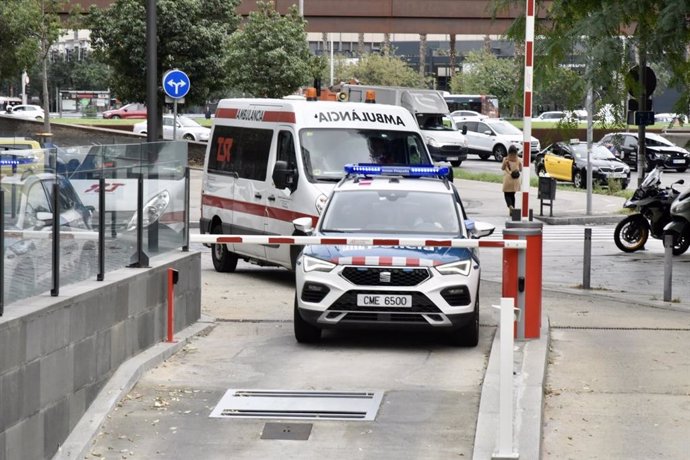 Millet llega al Juzgado en ambulancia desde el Hospital Penitenciario de Terrassa (Barcelona) a miércoles 23 de noviembre de 2022, en Terrassa (Barcelona), Catalunya (España).