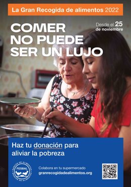 Cartel de la 'Gran recogida de alimentos 2022' del Banco de Alimentos de Navarra