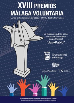 Málaga.- Abierto el plazo para presentar las candidaturas a la 18 edición de los Premios Málaga Voluntaria
