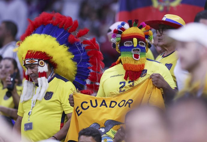 Ecuador fans during the FIFA World Cup 2022, Group A football match between Qatar and Ecuador on November 20, 2022 at Al Bayt Stadium in Al-Khor, Qatar - Photo Jean Ian MacNicol / Colorsport / DPPI