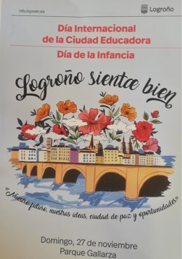 El Ayuntamiento de Logroño celebrará conjuntamente el Día de la Infancia y el de la Ciudad Educadora con actividades festivas en el Parque Gallarza