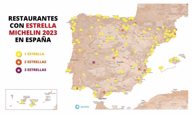 Mapa De Los 250 Restaurantes Con Estrella Michelin En España El 2023 1367