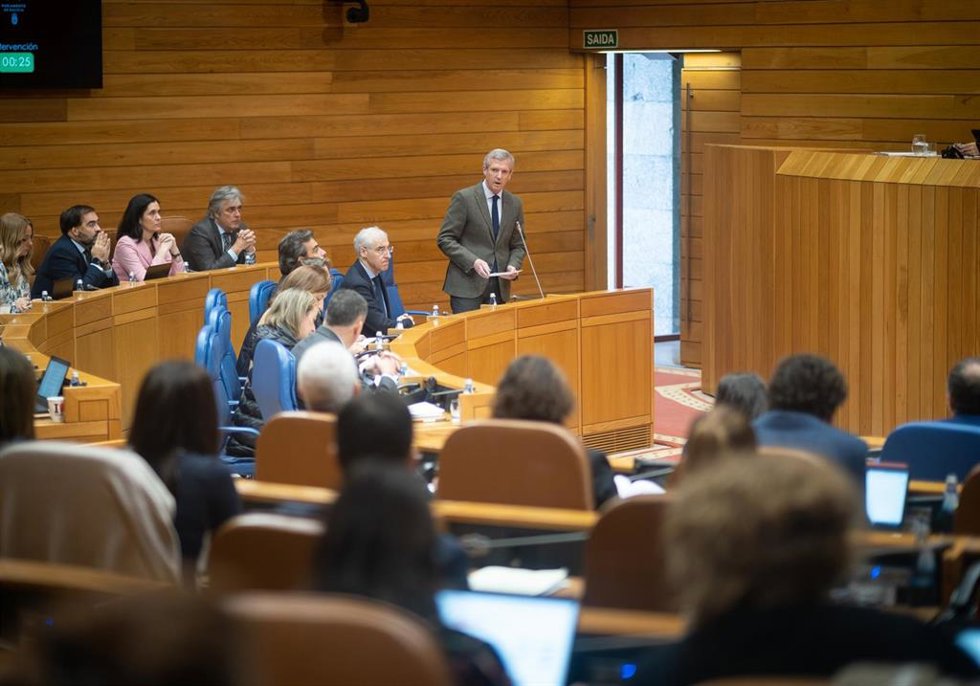 Rueda interviene en el pleno de la Cámara. 