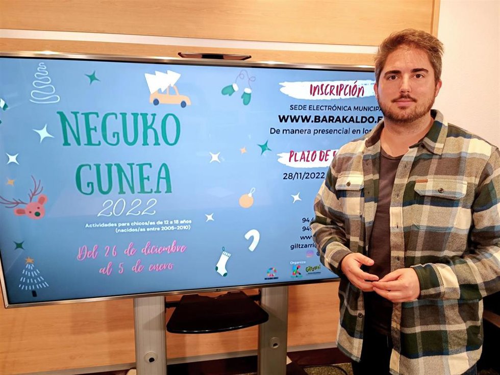 El concejal de Juventud de Barakaldo, Jonathan Martín.
