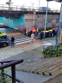 Trasladan al hospital a un hombre de 74 años tras sufrir un atropello en un paso de peatones en A Coruña
