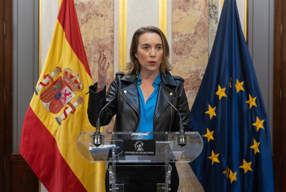 La portavoz del Grupo Parlamentario Popular en el Congreso de los Diputados, Cuca Gamarra